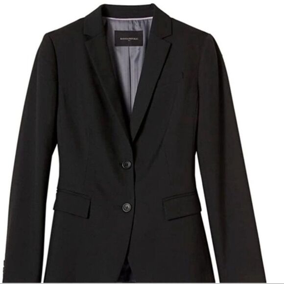 BANANA REPUBLIC classic blazer Size 00P Black Pockets Lined Business - Picture 1 of 13